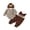 Coffee, variant on Cjfdfy Newborn Baby Boy Girl Thanksgiving Turkey Fall Outfit Striped Romper With Turkey Overalls And Hat 3Pcs Set My First Thanksgiving Fall Winter Outfit Little Turkey Clothes