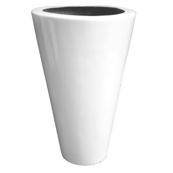 Maceta de Fibra de Vidrio Mod. Babel Grande Blanco FibraFormas Fibraformas de México Babel Grande Blanco