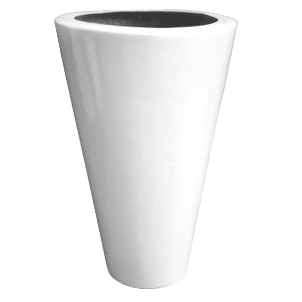 Maceta de Fibra de Vidrio Mod. Babel Grande Blanco FibraFormas Fibraformas de México Babel Grande Blanco