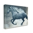 thumbnail image 3 of Stupell Industries Blue Galloping Horse Vintage Animals & Insects Painting Gallery Wrapped Canvas Print Wall Art, 3 of 5
