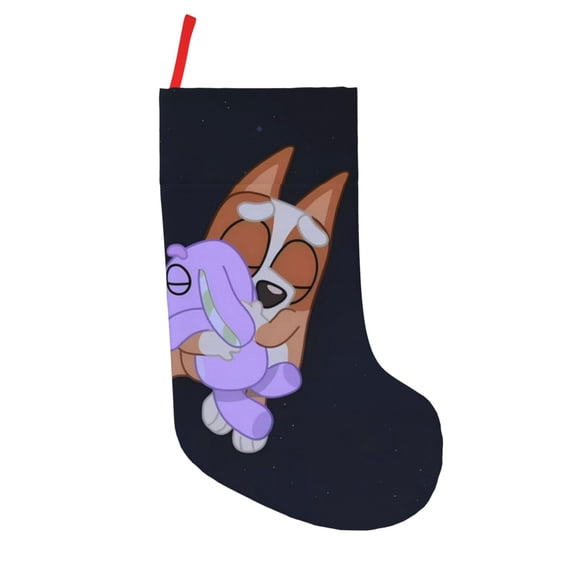 Defioc Bluey for Christmas Stockings 18" Personalized Holiday Stocking for Family, Farmhouse Decor, Xmas Tree Decoration, 1 Pack