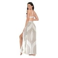 thumbnail image 3 of FORMRS Womens Beach Sarong Semi-Sheer Bikini Wrap Skirt Swimsuit Cover-ups, Light Brown Pattern, 3 of 7