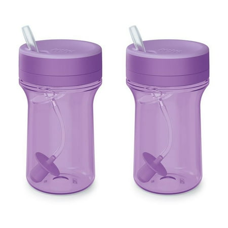 UPC: 0885131700728 | NUK® Everlast Weighted Straw Cup 10 oz. 2-Pack Purple