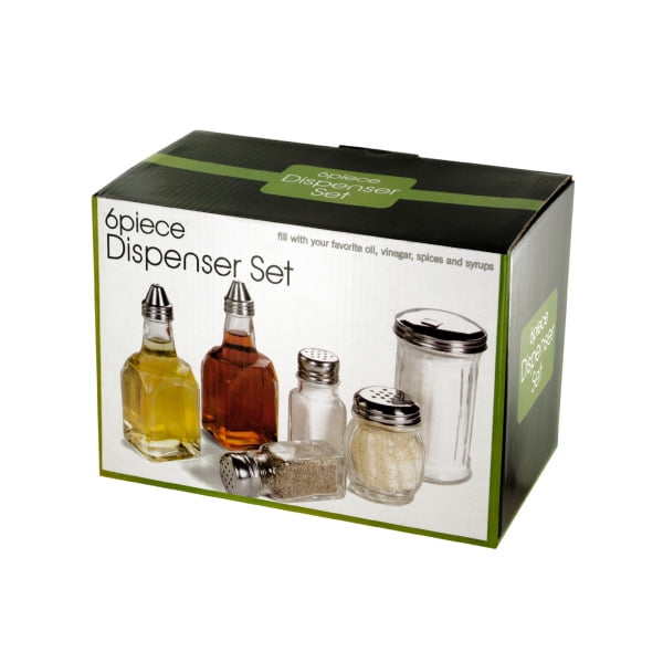 Bulk buys Glass Condiment Dispenser Set
