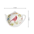 thumbnail image 2 of Gourmet Art 4-Piece Winter Birds Teapot Shaped Tea Bag Holder Set/Spoon Rests, 2 of 5