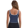 thumbnail image 2 of DARING DIVA Women's Nursing Tank Tops Colorblock Cropped Undershirts XL Blue, 2 of 6