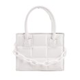 thumbnail image 2 of Bolso cruzado de PU con patrón de cuadros para mujer a la moda, bolso de cadena informal (blanco) Tmvgtek Para estrenar, 2 of 9