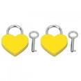 thumbnail image 4 of Haofy Key Lock,2 Sets Heart Lock Metal Colorful Exquisite Household Craft Supplies With Keys 30x39mm,Heart Lock, 4 of 8