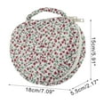 thumbnail image 2 of Unique Bargains Heart-shaped Floral Print Makeup Bag for Travel Red Polyester, 2 of 6