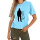 thumbnail image 1 of Fiudx Tops para Mujer Moda Mujer Casual Impresión Pulóver Manga Corta Camiseta Tops Blusa, 1 of 4