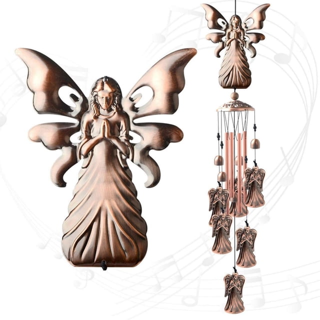 11 Optional Handmades Copper Wind Chimes_unique And Beautiful Meaning Giving The Warm Melody Of HomeFeatures:1. ** Unique and craftsmanship **: Each wind chime is , combining the craftsmanship