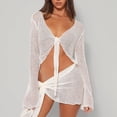 thumbnail image 1 of Haut à Manches Longues à Lacets pour Femmes, Poitrine Croisée, Jupe Mi-Longue Décontractée, Cache-Maillot de Bain, Cache-Maillot de Piscine pour Filles, Robe Chemise, Cache-Maillot pour Femmes, 4x Cache-Maillot de Bain pour Femmes, Grande Taille, Cache-Maillot, Jupe Portefeuille, Plage, 1 of 4