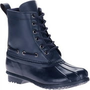 Women's Lace-Up Solid Rain Boots