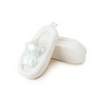 thumbnail image 3 of Spencer Women's Fuzzy Slippers Plush House Slippers Open Toe Thick Sole Slippers Cozy Bedroom Shoes Indoor Outdoor Fluffy Slides, White, Size 9-10, 3 of 11