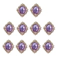 thumbnail image 2 of Rongfmy 10 Piece Crystal Rhinestone Button Flatback Gemstone DIY Jewelry Cabochon 30x25mm, 2 of 8