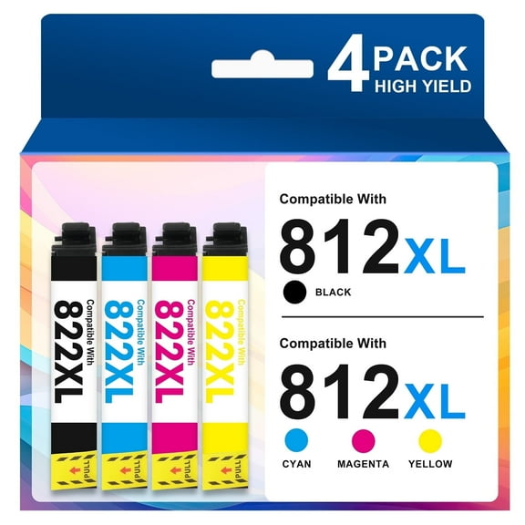 T812XL Ink Cartridge Compatible for Epson 812 812XL Printer Ink