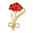 thumbnail image 4 of Broche de clavel rojo Yinane para regalo del día de la Madre, broche decorativo elegante, 2,8 cm x 4,7 cm, 4 of 8