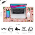 thumbnail image 5 of Long Mouse Pads for Desk,Pink Christmas Santa Pattern Desk Mats on Top Of Desks, Desk Mouse Pad Extra Large with 3mm Non-Slip Base and Stitched Edge for Gaming,Office,Work,Home 31.5x15.7in, 5 of 5