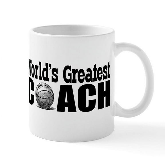 CafePress - World's Greatest Basketball Coach Mug - 11 oz Ceramic Mug - Novelty Coffee Tea Cup