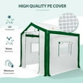 thumbnail image 5 of EAGLE PEAK 8 x 8ft Portable Walk-in Greenhouse with Roll-up Zipper Entry Door and 3 Large Roll-Up Screen Windows, Green/White, 5 of 10