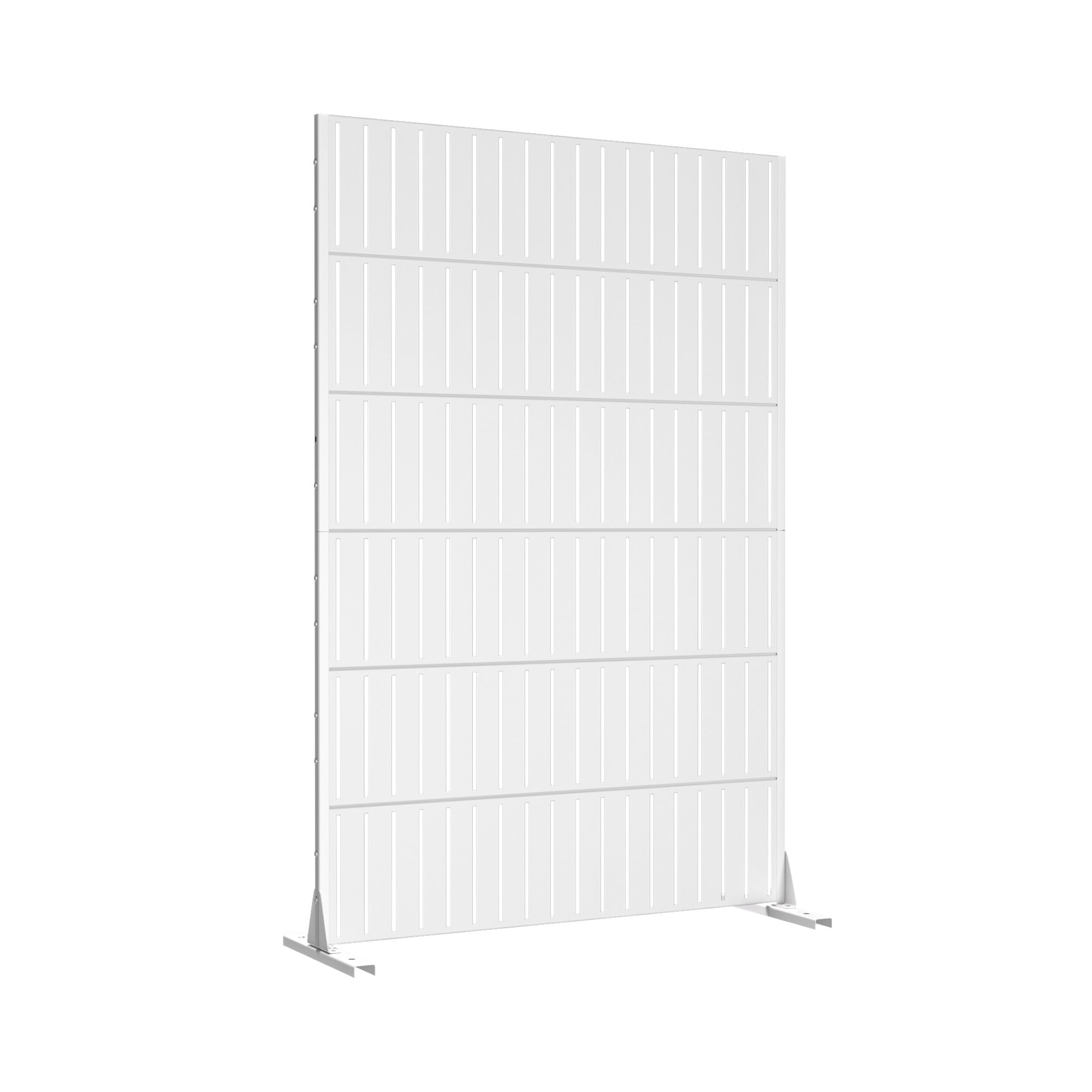 MAYEERTY Modern Steel Panel – Multi-Purpose Galvanized Room Partition,Vertical Stripes,White