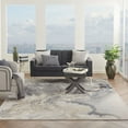 thumbnail image 3 of Nourison Maxell Contemporary Abstract Grey 7'10" x 10'6" Area Rug, Plush, Bedroom, Kitchen, Living Room, (8' x 11'), 3 of 10