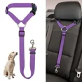 thumbnail image 2 of Cinturón de seguridad para automóvil para mascotas, dos en uno, de color sólido, correa de nailon, cinturón de seguridad para el asiento trasero, arnés ajustable para perros, collar, accesorios para m, 2 of 5