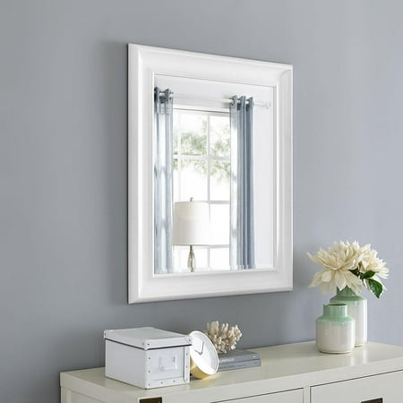 Framed Wall Mirror White 36 X 30 By Naomi Home Com Framed Wall Mirror White 36 X 30 By