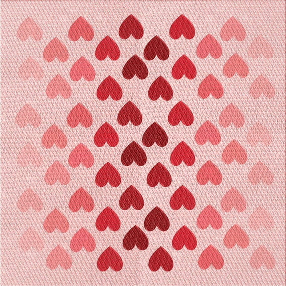 Ahgly Company Indoor Square Patterned Pink Area Rugs, 5' Square