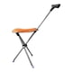 thumbnail image 2 of Bastón Con Asiento Bastones De Trekking Plegables Silla De Bastón Para Escalar Cola Adultos Naranja, 2 of 8