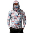 thumbnail image 3 of 4Th of July Mens Hoodies, UV Protection Hoddie Cloth, 250Th Anniversary Long Sleeve Shirts, Patriotic Fishing Swearshirts for Men, Independence Day Party Favor Gifts White Size: XL, 3 of 6