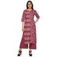 thumbnail image 1 of Moomaya Ensemble Décontracté en Viscose Santon pour Femmes, Robe 2 Pcs, Tenue Ethnique, 1 of 1