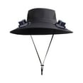 thumbnail image 2 of Arg Solar Fan Hat for Men-Wide Brim Fishing Hat with Adjustable 3-Speed USB/Solar Charging,Breathable Mesh & Sun Protection Outdoor Gear,Adult Size,20in to 22.04in,Black, 2 of 3