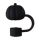 thumbnail image 1 of Tapa para pajita genérica, 1 pajita de silicona con forma de calabaza de 10 mm, protector de tapa, color negro, 1 of 9