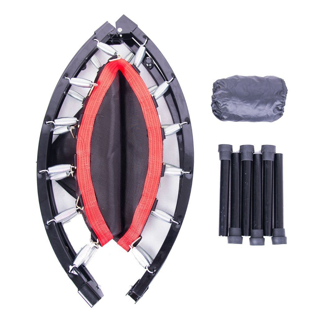 40" Foldable Mini Exercise Trampoline, Indoor Fitness Rebounder Trampoline with Safety Pad, Stable & Quiet Exercise Rebounder for Kids Adults, Max 300lbs