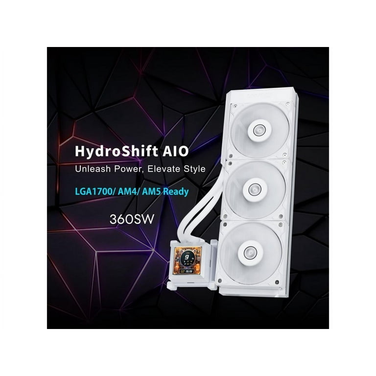 Lian Li HSLCD36SW HYDROSHIFT 360 AIO Liquid Cooler White - Walmart.com