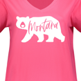 thumbnail image 3 of Inktastic Montana White Bear Silhouette Women's Plus Size V-Neck T-Shirt, 3 of 4