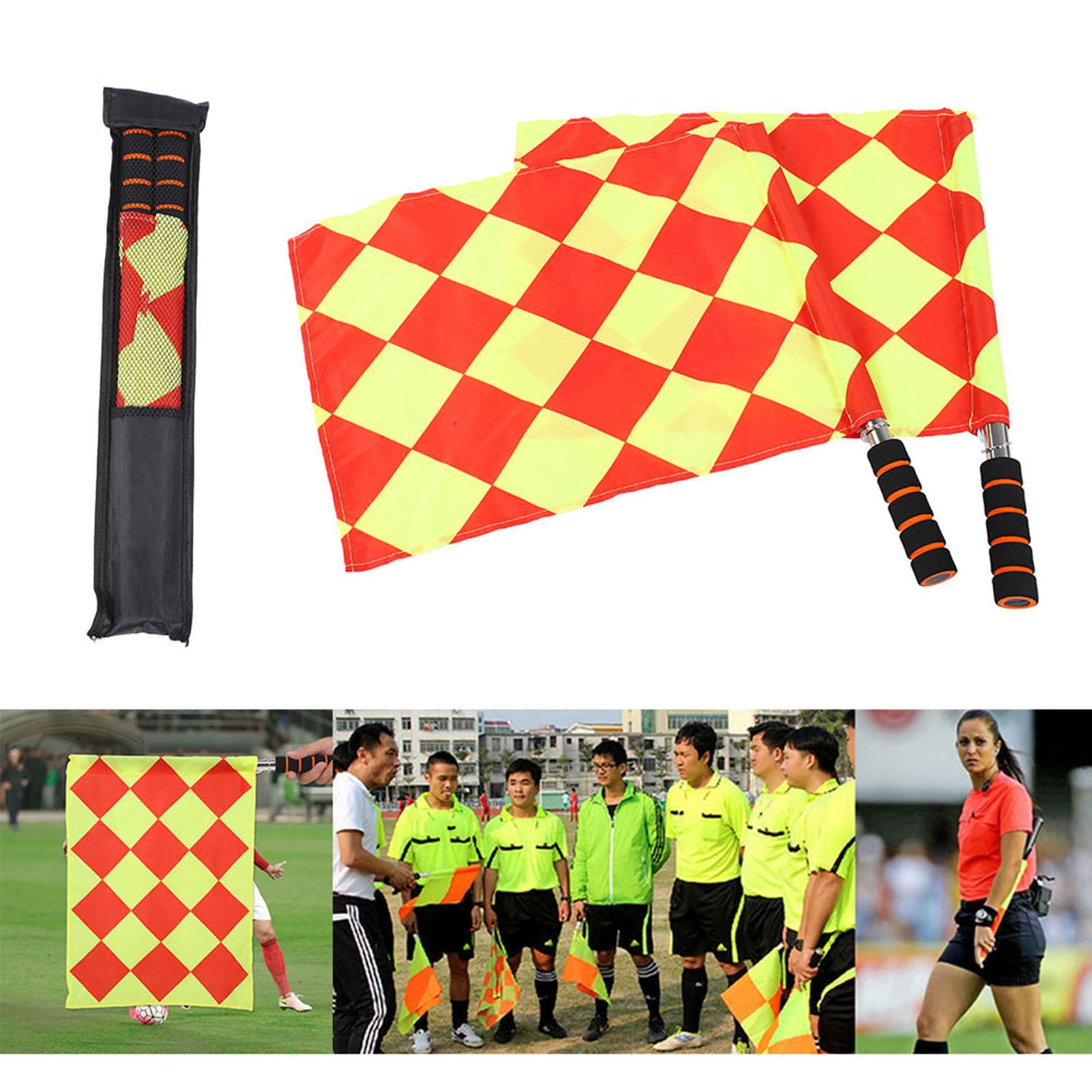 Football Referee Flag, Referee Flag 2Pcs/Bag Durable Waterproof For