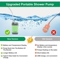 thumbnail image 2 of WADEO Portable Shower for Camping, Outdoor Electric Shower Rechargeable Pump with Intelligent Digital Display, Camping Shower Head Nozzle for Camping, Hiking, Traveling, Washing, 2 of 9