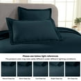 thumbnail image 4 of Superior Basketweave Cotton Decorative Bedspread and Sham Set, Twin, Deep Sea, 4 of 10