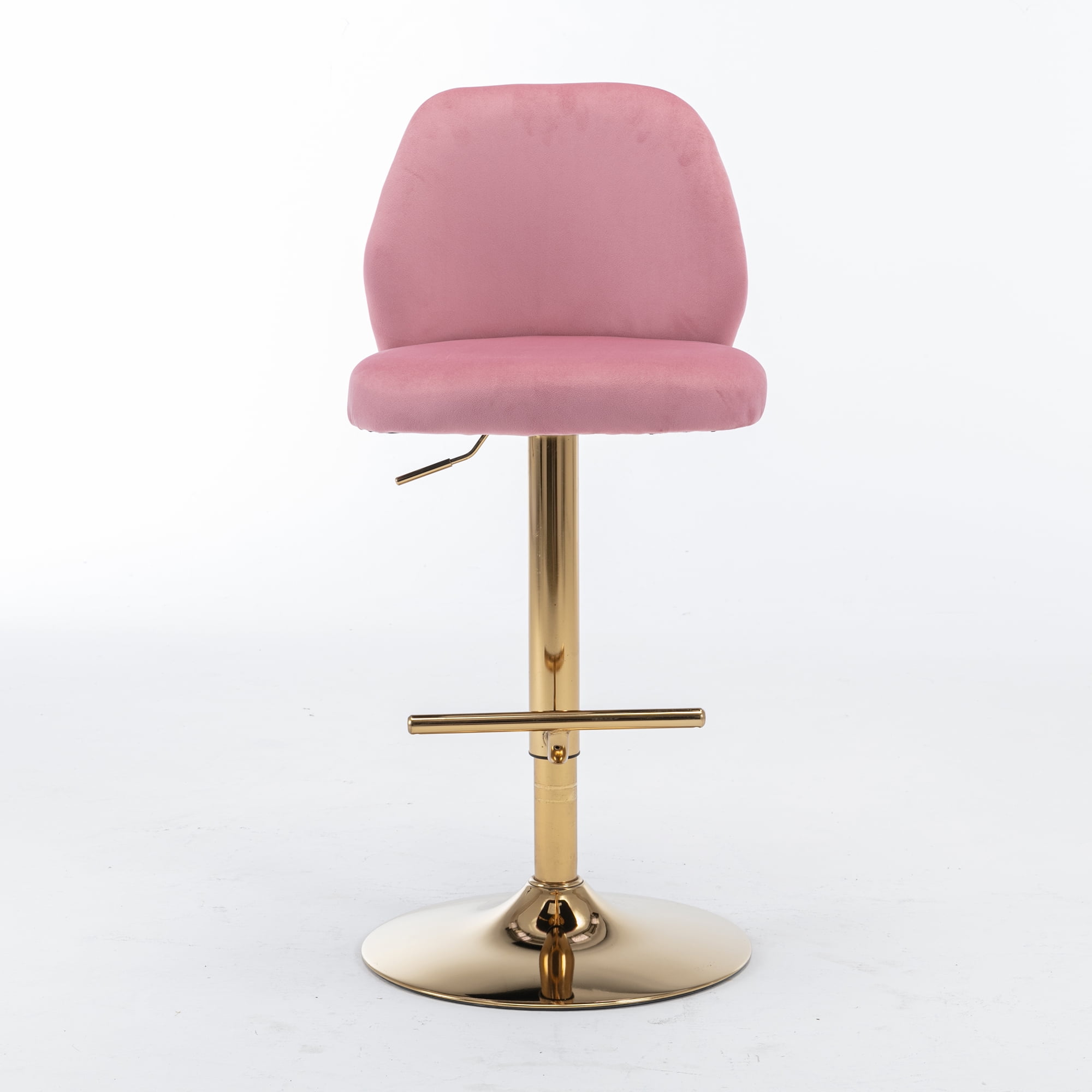Resenkos Adjustable Swivel Bar Stools Adjustable Counter Height Bar Chairs for Kitchen Island Restaurant Pub Counter Pink Resenkos Adjustable Swivel Bar Stools Adjustable Counter Height Bar Chairs for Kitchen Island Restaurant Pub Counter Pink