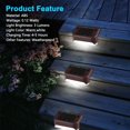 thumbnail image 2 of GRNSHTS Solar Deck Lights Outdoor, 4 Pack Fence Post Solar Lights, Solar Step Lights Outdoor Waterproof for Outdoor Pathway, Yard, Patio, Stairs, Step and Fences, 2 of 8