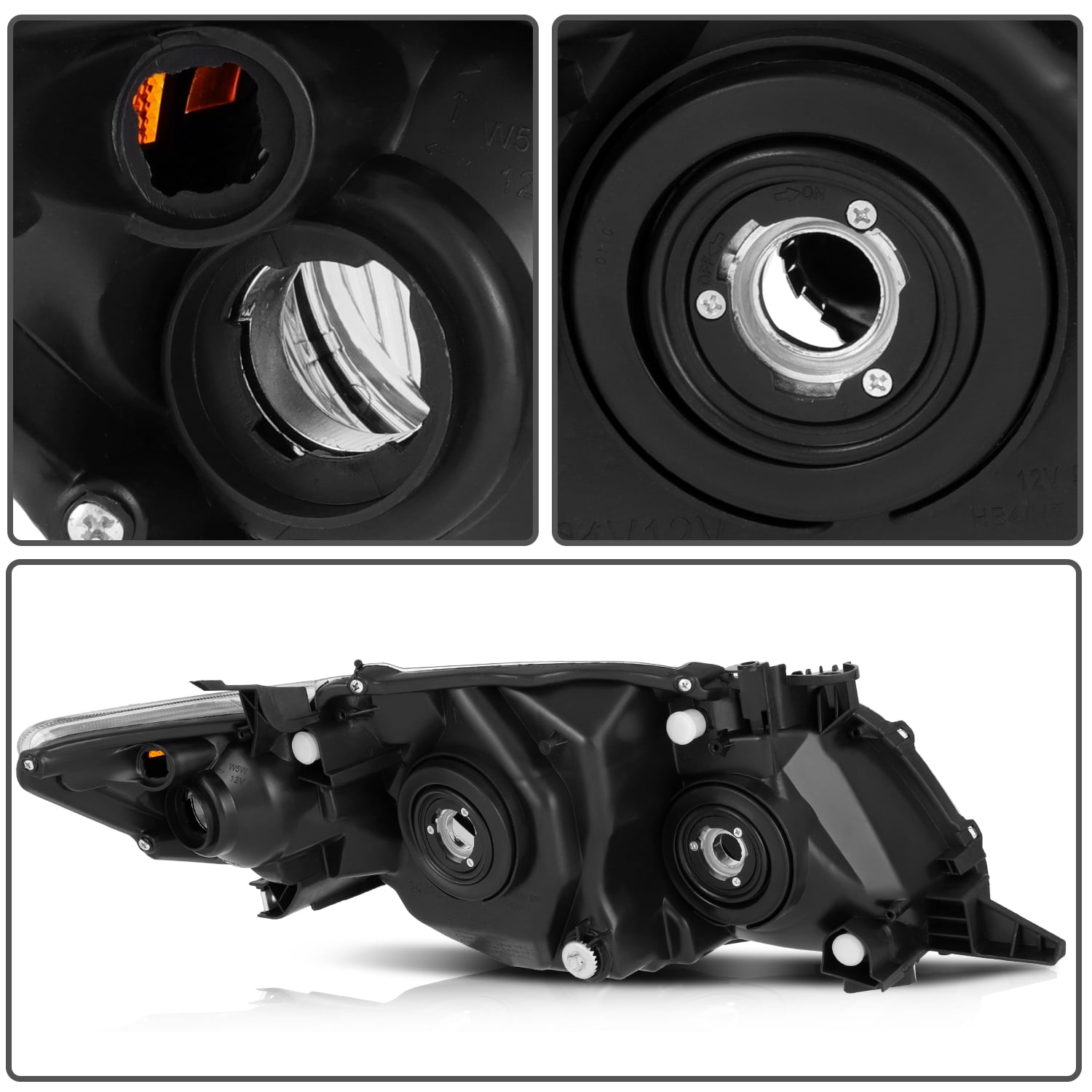 ECCPP headlight assembly kit for 2009 2010 for TOYOTA Corolla Headlights Front Lamp Direct Replacement Pair Left + Right 2503183