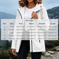 thumbnail image 3 of BRGZLK Long Rain Jacket for Women Zip Up Lightweight Waterproof Raincoat with Hood Outdoor Windbreaker Trench Coats with Pockets for Hiking Travel White S, 3 of 9