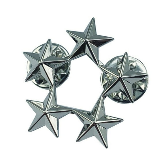 Five-Pointed Star Lapel Pin Collar Brooch Badage Women Men Star Metal Badge Clip
