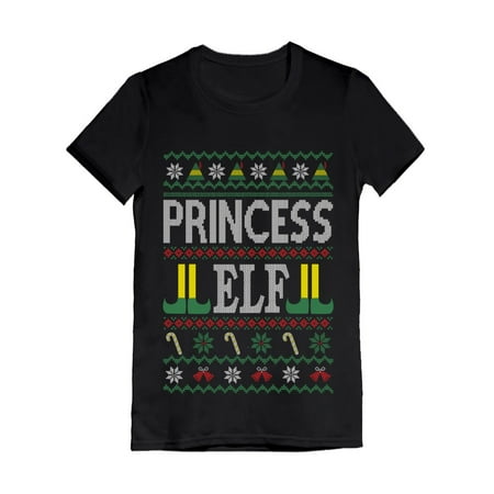 

Tstars Girls Ugly Christmas Sweater Princess Elf Family Kids Christmas Gift Funny Humor Holiday Shirts Xmas Party Christmas Gifts for Girl Toddler Kids Fitted T Shirt Ugly Xmas Sweater