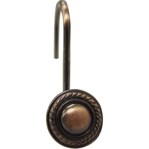 Elegant Home Decorative Shower Hooks, Rubbed Bronze