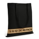 thumbnail image 1 of Bolsas de mano Salt Earth Pack 5-48, 100% algodón, reutilizables, negras, 1 of 6