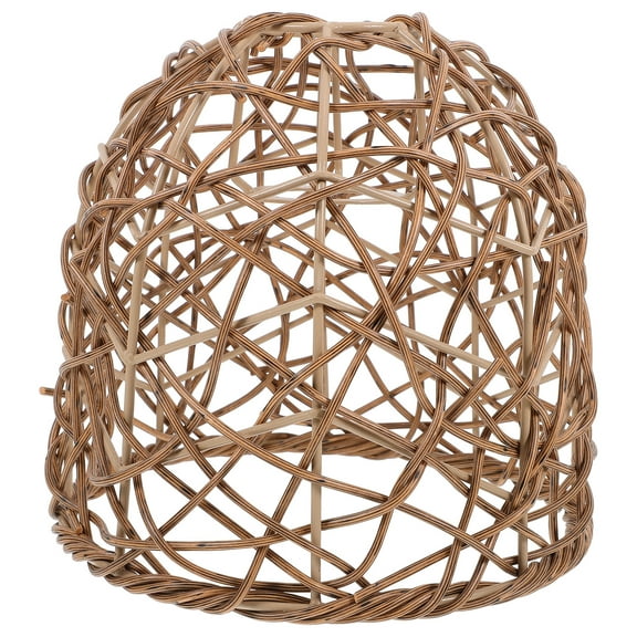 WORGEOUS Woven Lampshade E27 Pendant Light Shade Boho Lamp Shade Ceiling Lights Covers Vintage Pendant Light Ceiling Light Covers For Wall Sconces And Floor Or Table Lamps Light Brown