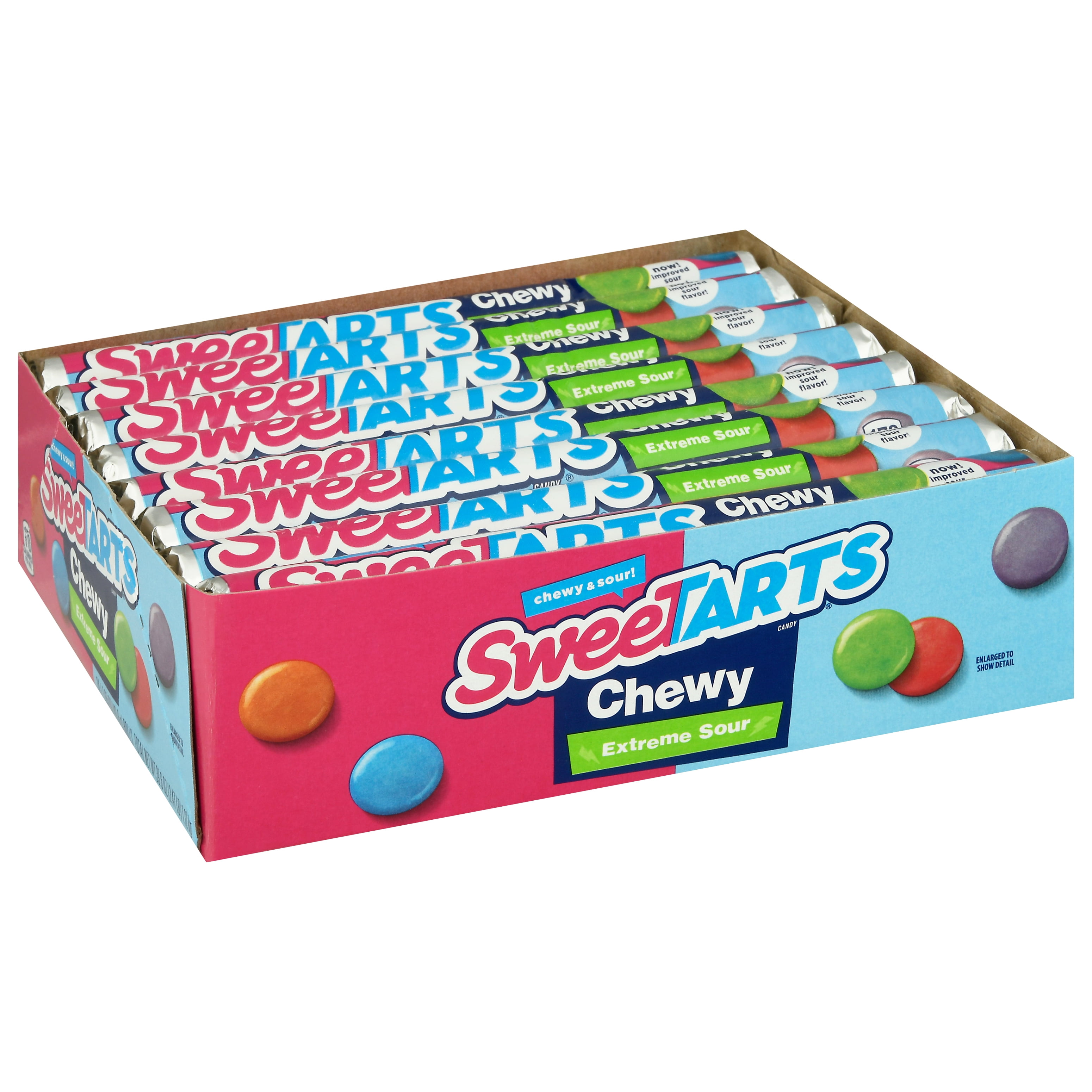 Wonka Shockers Sour Chewy Candy Rolls - 1.65 Oz, 24 Rolls 